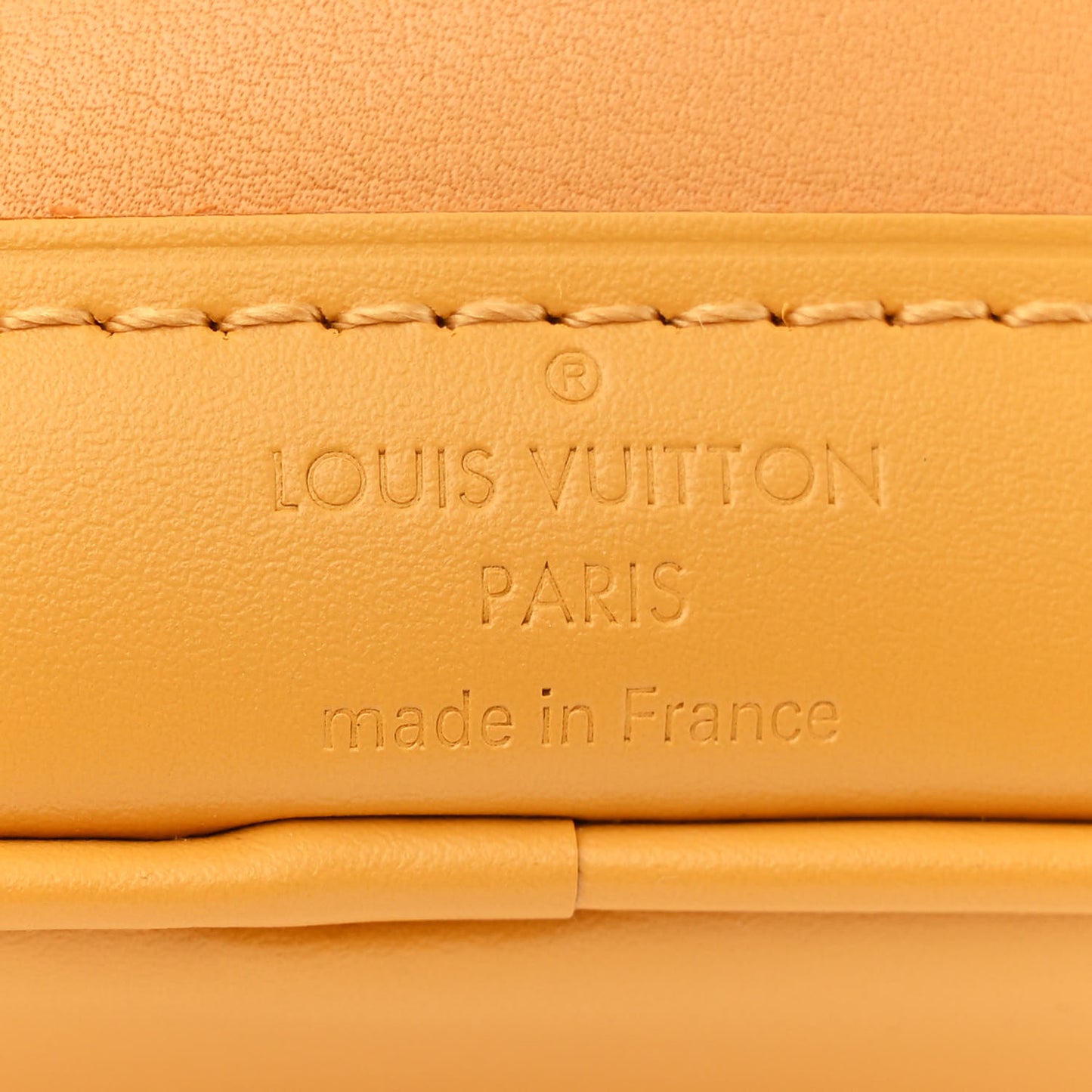 Perforated Calfskin Monogram Nano Noe Safran Yellow