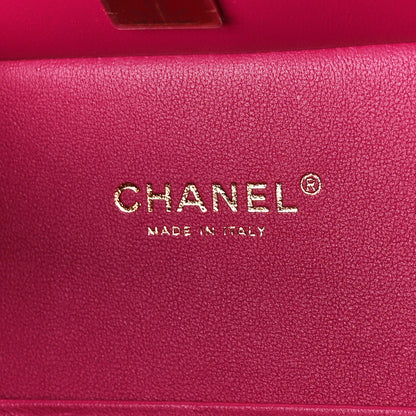 Chanel Patent Quilted Top Handle Vanity Case Navy Blue 6 of 11
