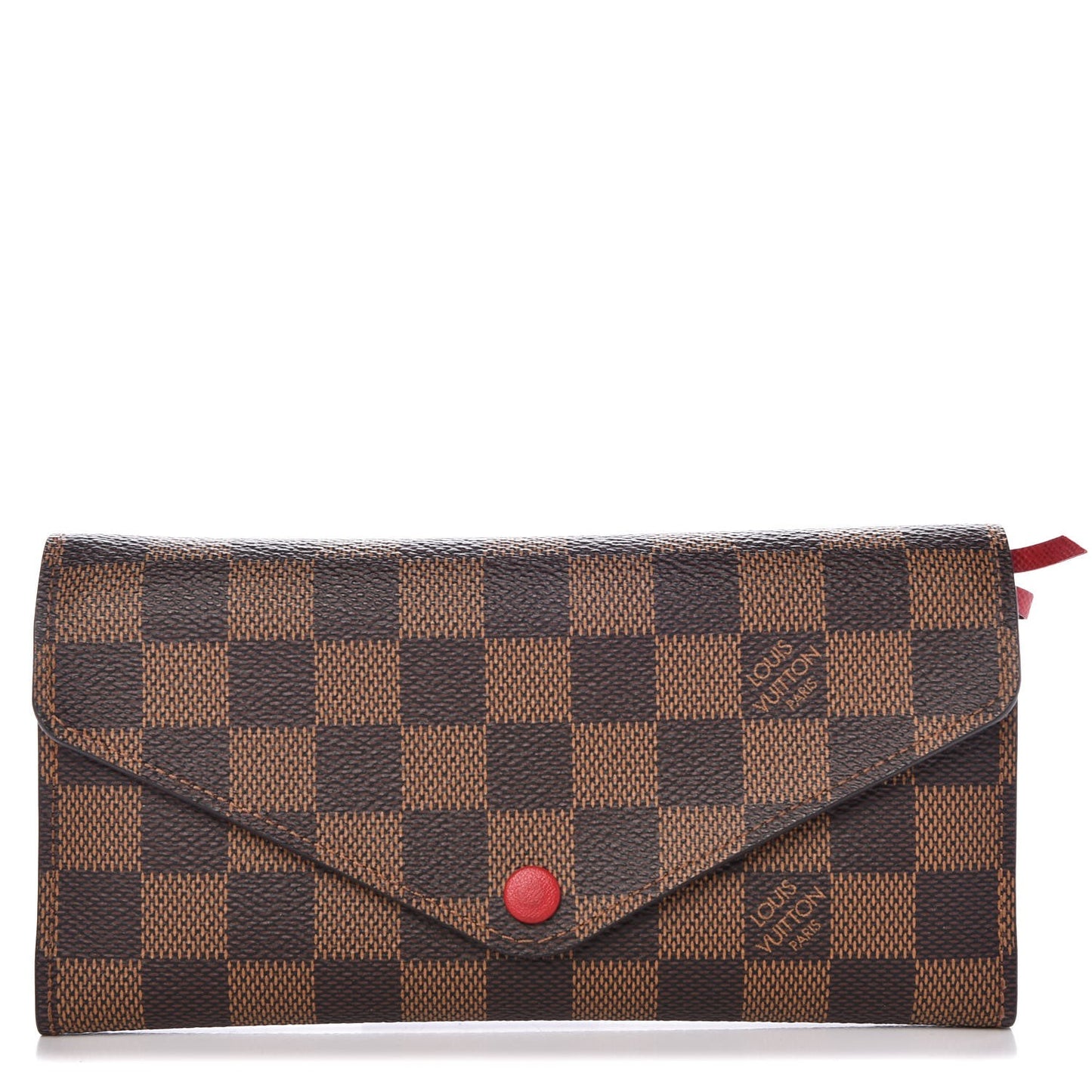 Damier Ebene Josephine Wallet Red