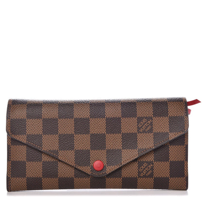 Louis Vuitton Damier Ebene Josephine Wallet Red 1 of 9