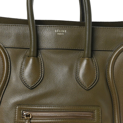Celine Drummed Calfskin Mini Luggage Souris 7 of 11