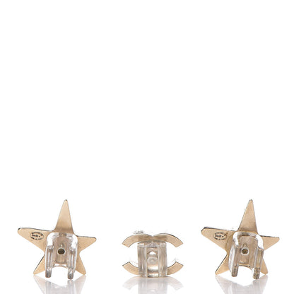 Chanel Swarovski Crystal CC Star Earphone Charms Gold 2 of 6