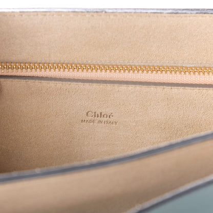 Chloe Suede Calfskin Medium Faye Shoulder Bag Teal 13 of 16