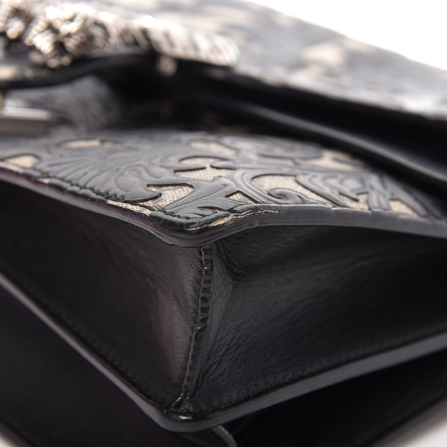 Gucci GG Supreme Monogram Arabesque Medium Dionysus Shoulder Bag Black 13 of 15