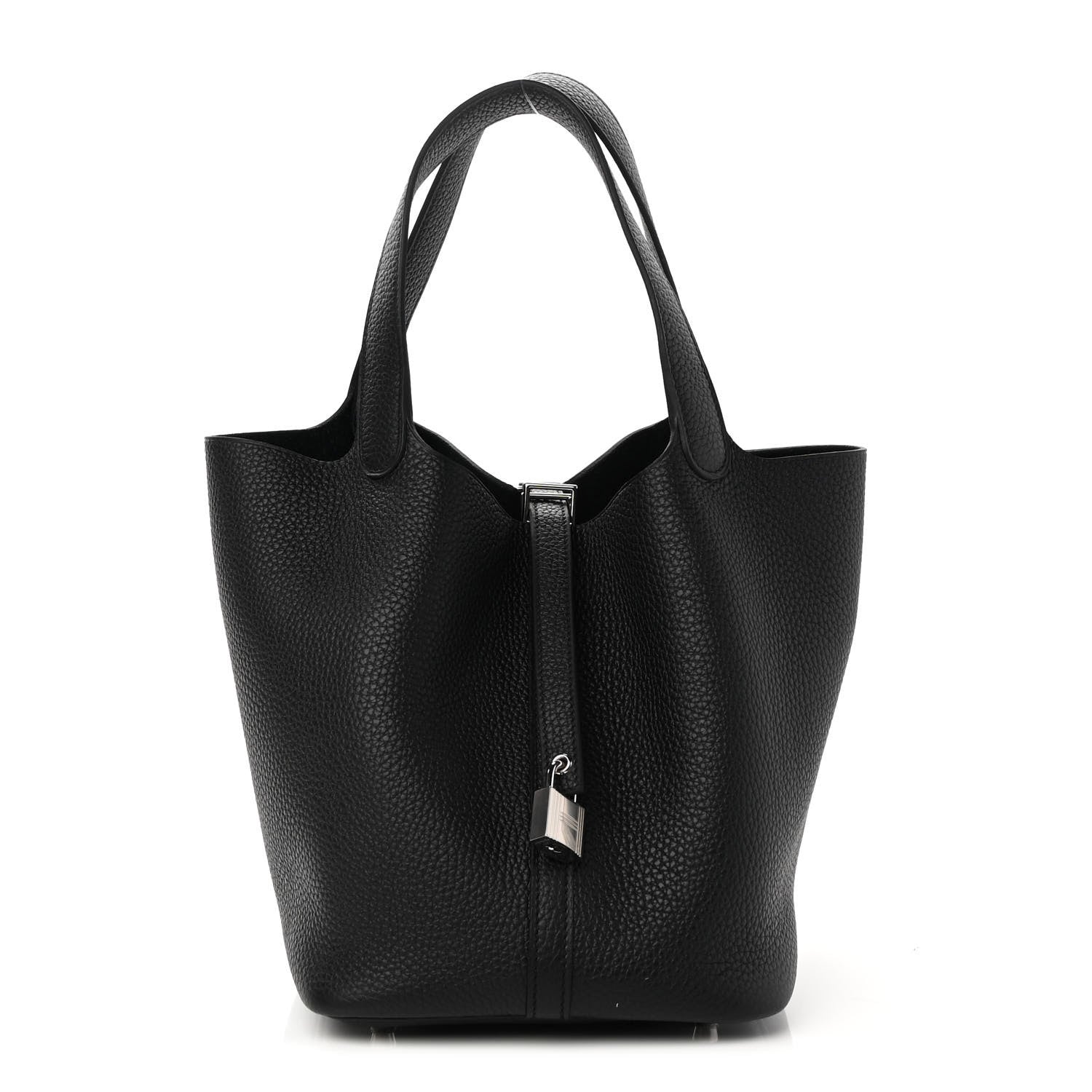 Hermes Taurillon Clemence Picotin Lock 22 MM Black 1 of 11