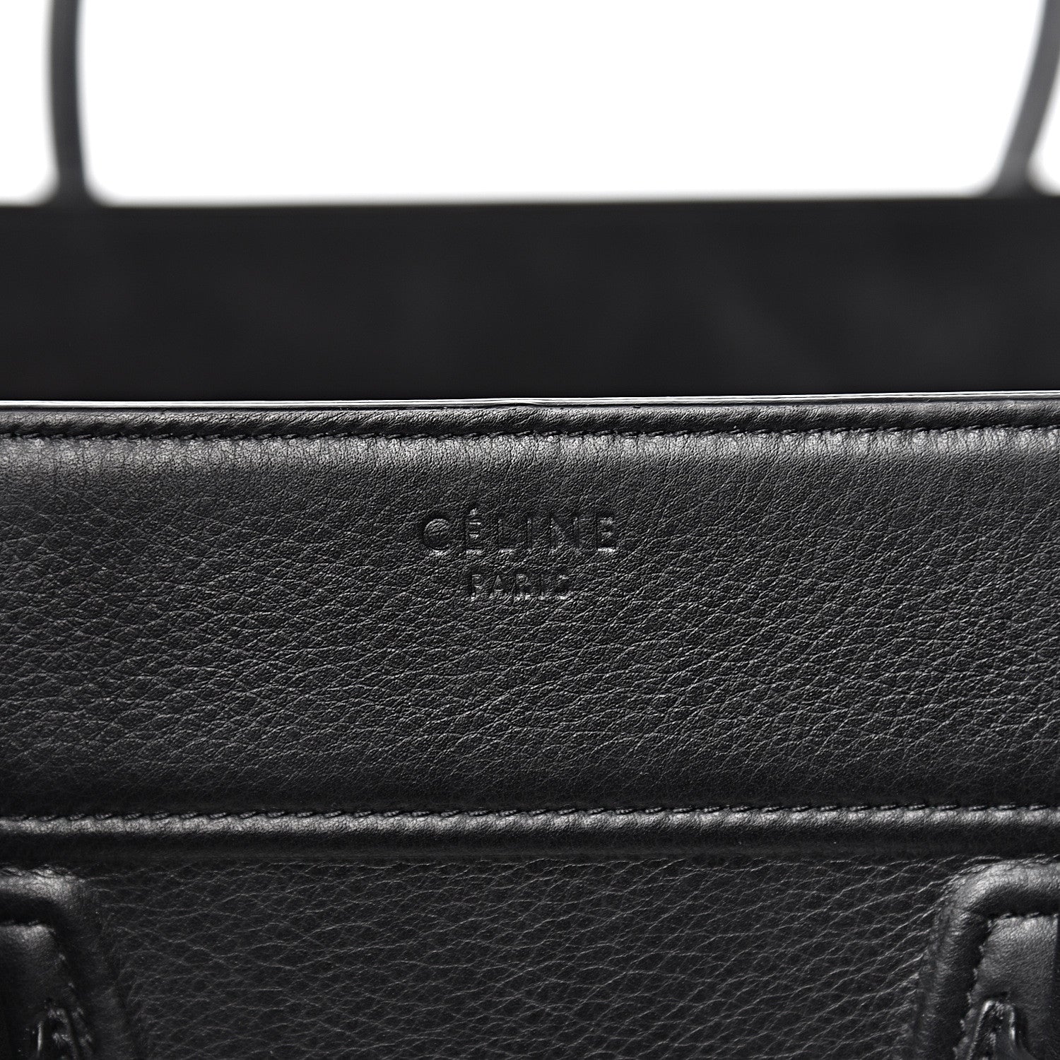 Celine Supple Calfskin Medium Phantom Luggage Black 6 of 9