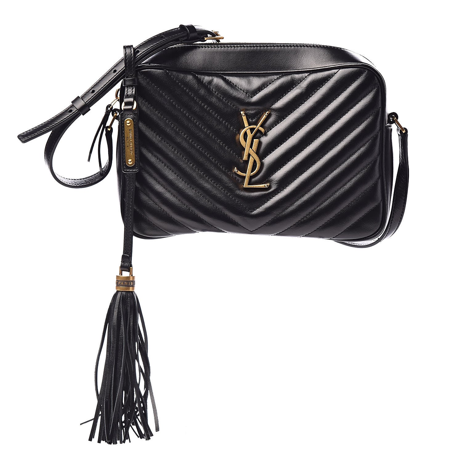 Saint Laurent Calfskin Matelasse Monogram Lou Camera Bag Black 1 of 11