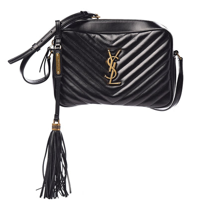 Saint Laurent Calfskin Matelasse Monogram Lou Camera Bag Black 1 of 11