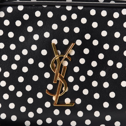 Saint Laurent Calfskin Printed Polka Dot Mini Lou Camera Bag Black Crema Soft 7 of 8