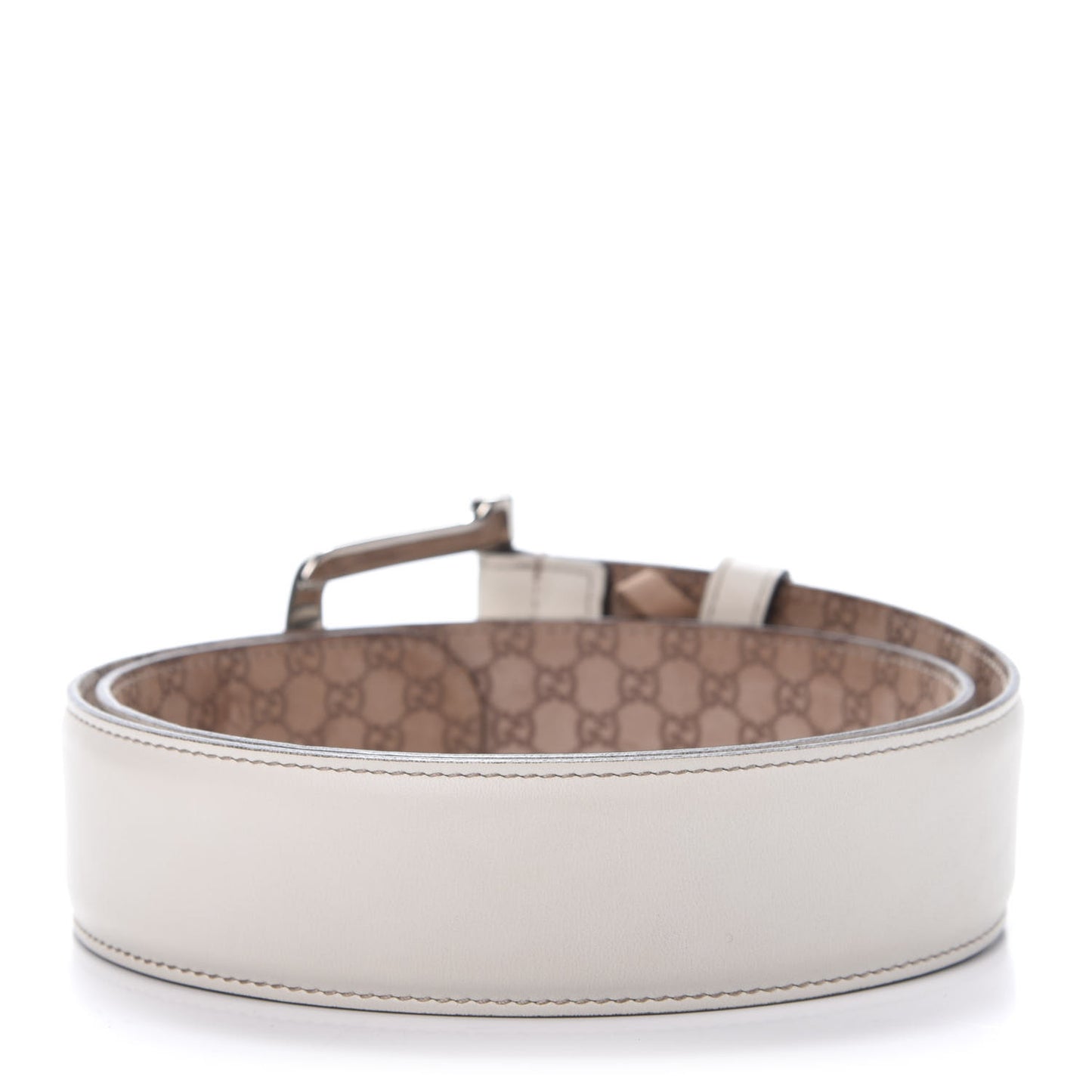 Calfskin Monogram Belt 95 38 White