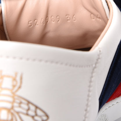 Gucci Calfskin Womens Velvet Bow Ace Sneakers 36 White 8 of 8