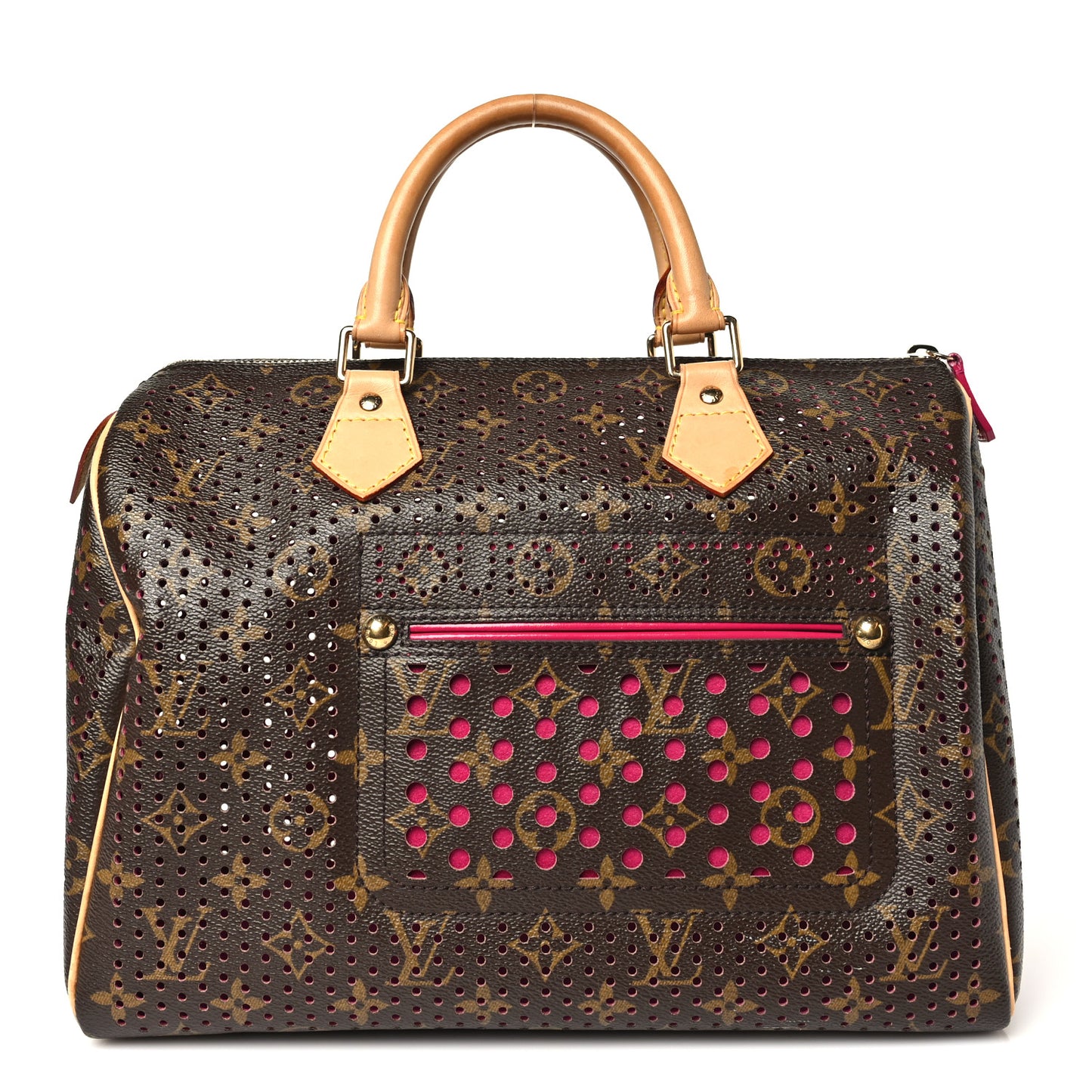 Monogram Perforated Speedy 30 Fuchsia