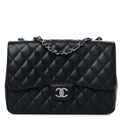 Chanel Caviar Quilted Jumbo Single Flap Black 1 of 14