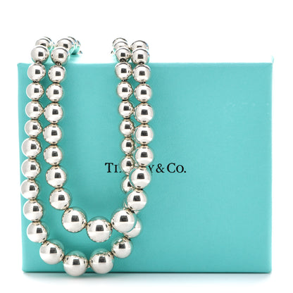 Tiffany Sterling Silver HardWear Graduated Ball Two-Row Necklace 6 of 6