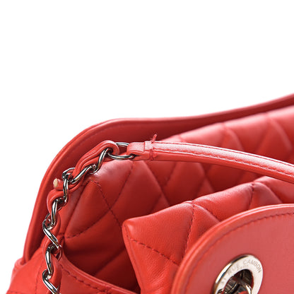Chanel Lambskin Quilted Large 7 Tote Red 16 of 17