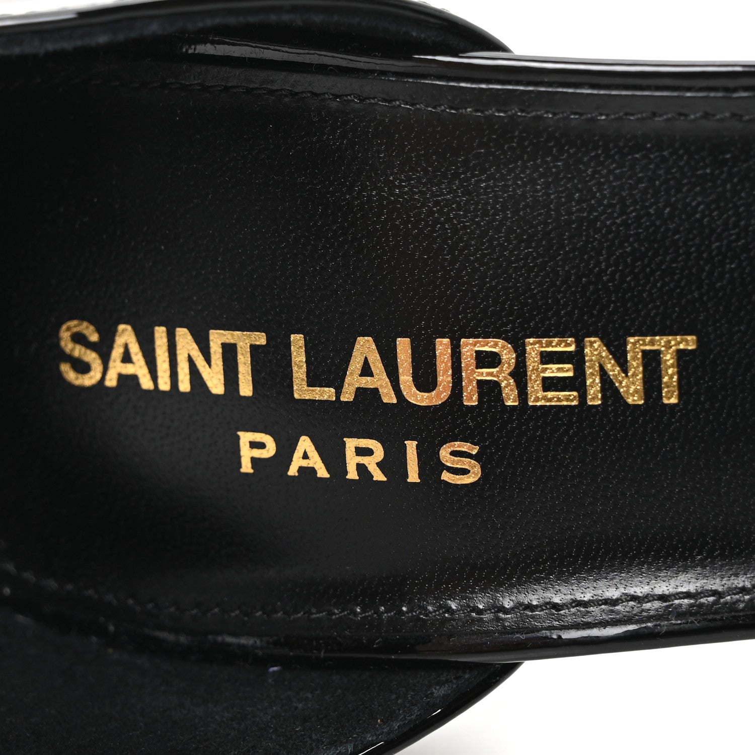 Saint Laurent Vernice Chiffon Opyum 110 Sandals 38 Black 8 of 10