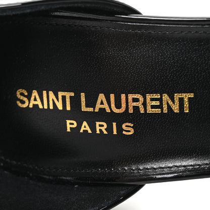 Saint Laurent Vernice Chiffon Opyum 110 Sandals 38 Black 8 of 10