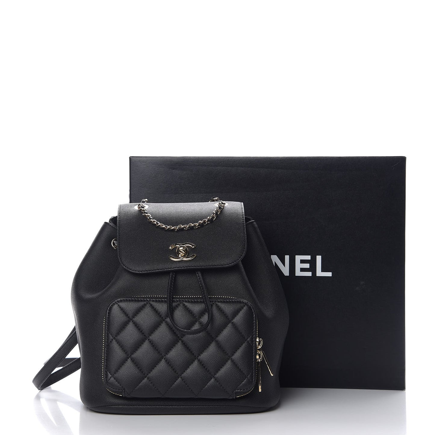 Caviar Quilted Business Affinity Backpack Black
