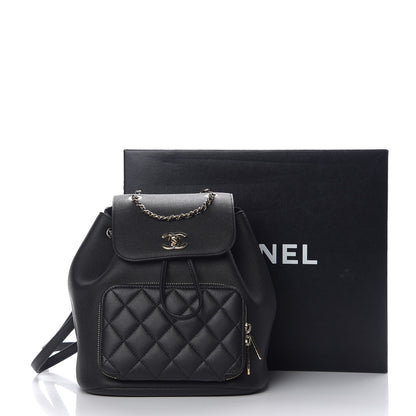 Chanel Caviar Quilted Business Affinity Backpack Black 10 of 10