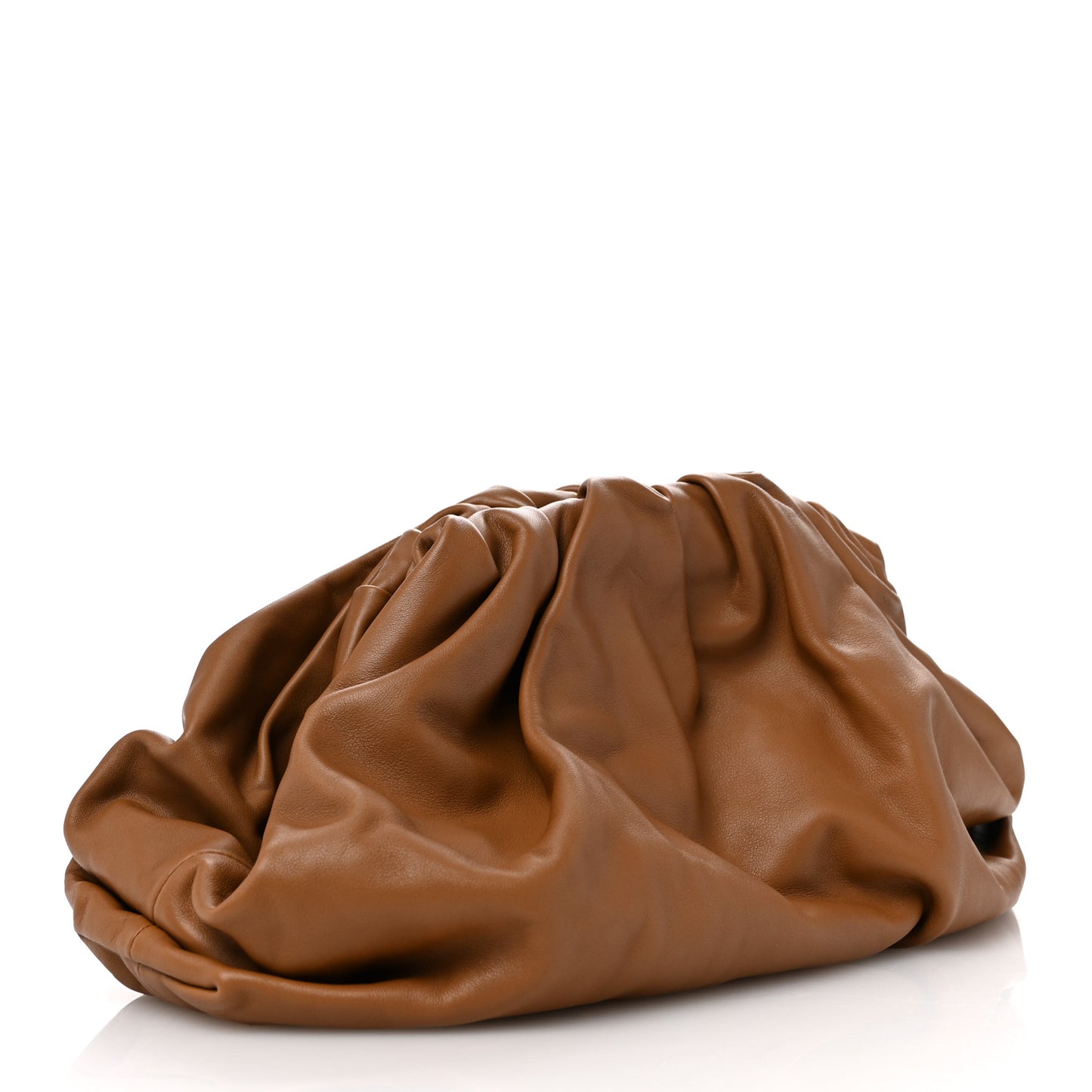 Smooth Butter Calf The Pouch Oversized Clutch Teak