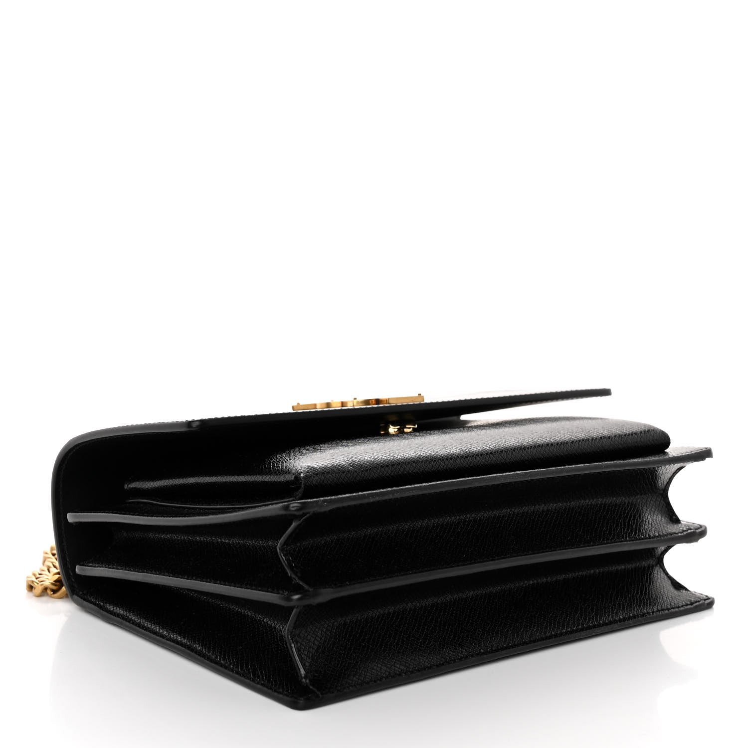 Saint Laurent Coated Bark Calfskin Medium Monogram Sunset Black 4 of 9