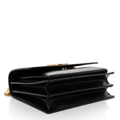 Saint Laurent Coated Bark Calfskin Medium Monogram Sunset Black 4 of 9