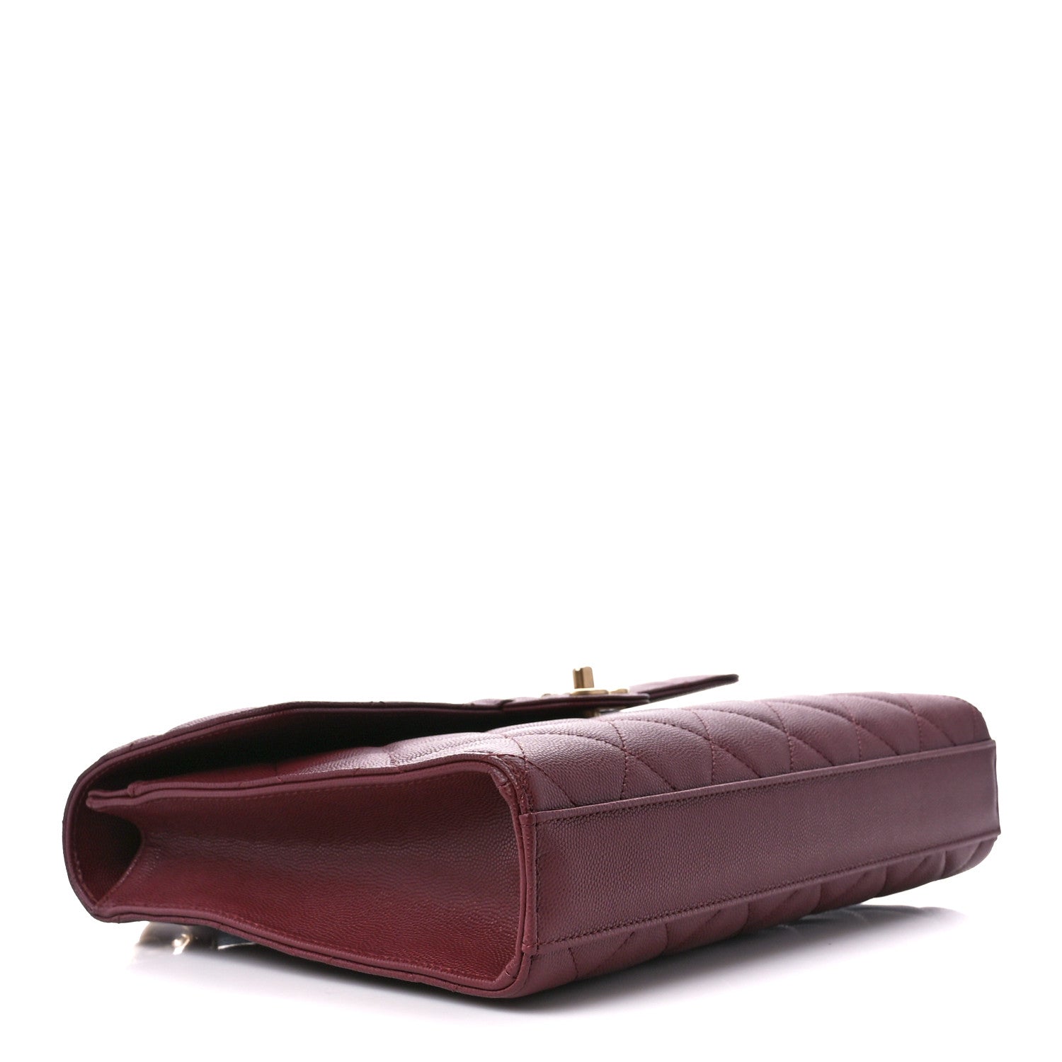 Chanel Caviar Quilted Large Top Handle Flap Burgundy 3 of 10