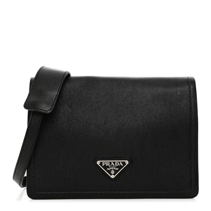 Prada Glace Calf Shoulder Bag Black 1 of 10