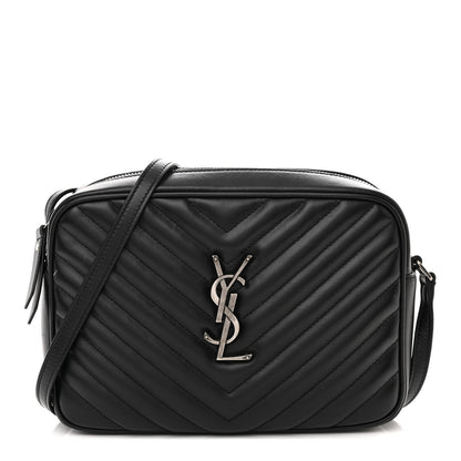 Saint Laurent Calfskin Matelasse Monogram Lou Camera Bag Black 1 of 14