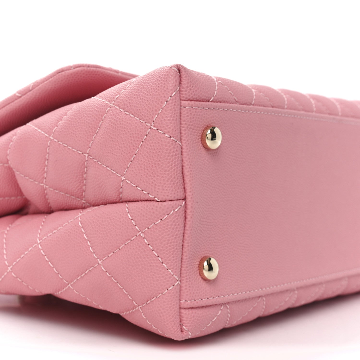 Chanel Caviar Quilted Small Coco Handle Flap Light Pink 9 of 10
