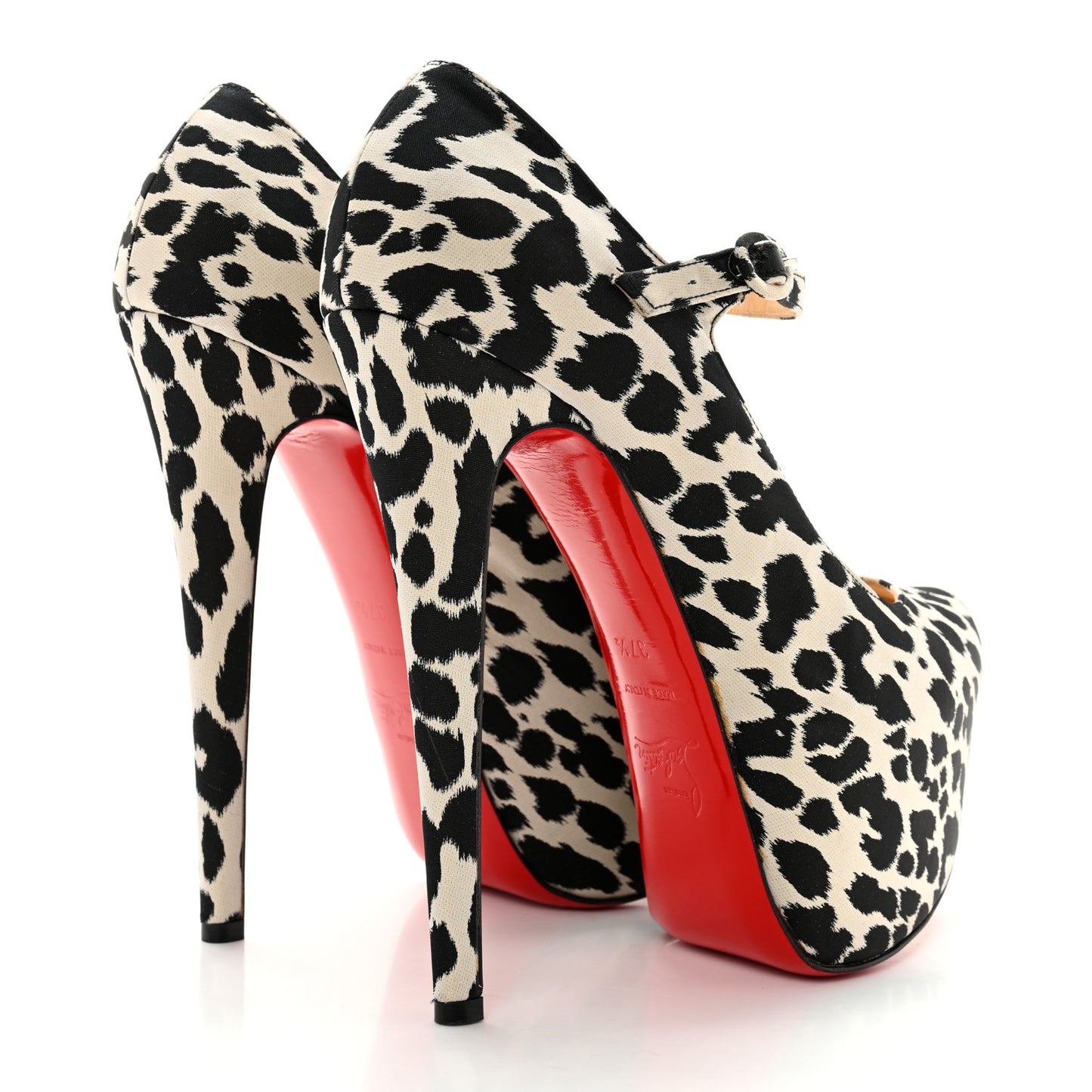 Tissu Leopardino Lady Daf 160 Pumps 37.5 Black White