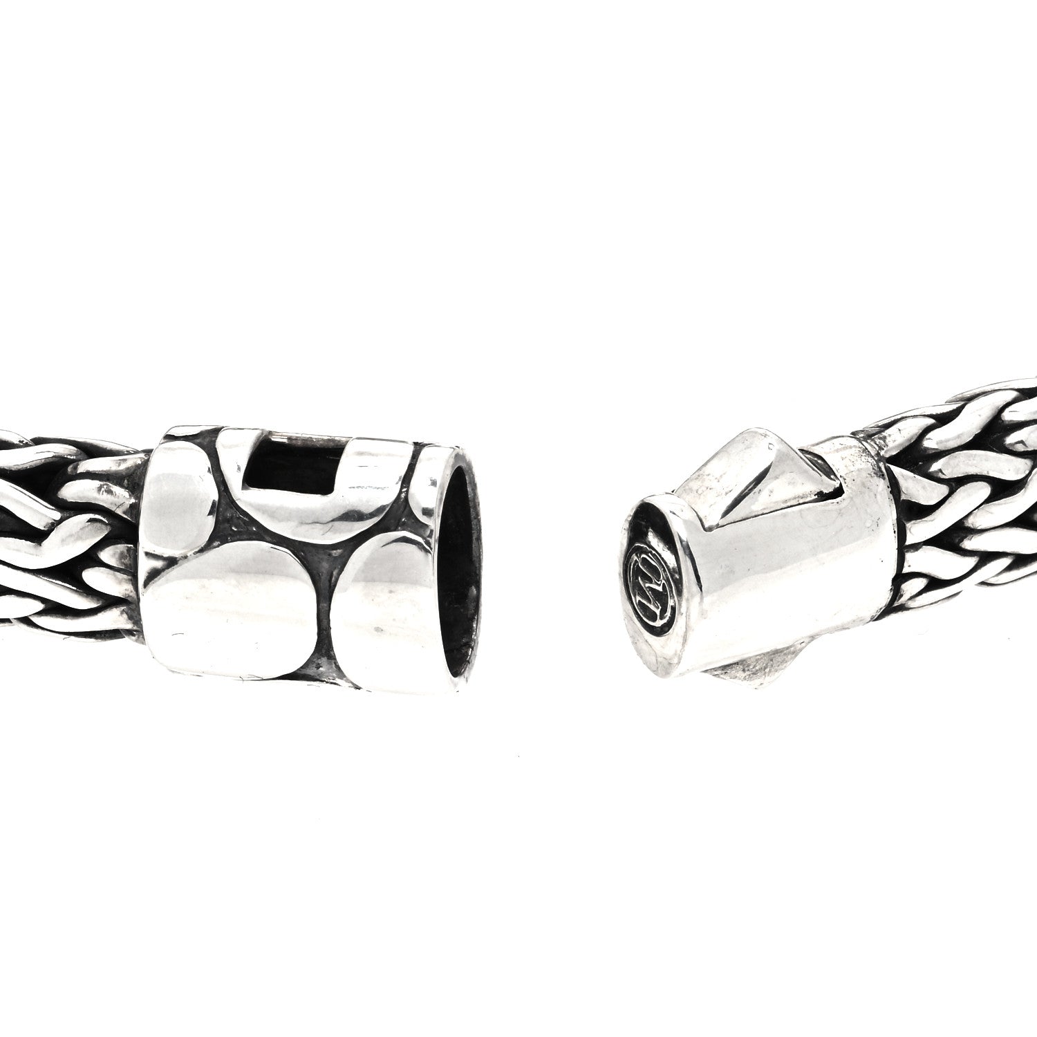 John Hardy Sterling Silver White Topaz Kali Lava Station Bracelet 3 of 4