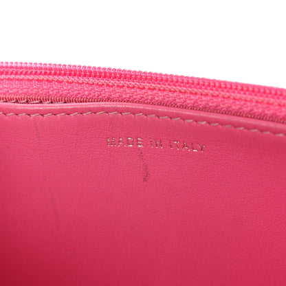 Chanel Faded Lambskin Quilted Zephyr Wallet on Chain WOC Dark Pink 12 of 13