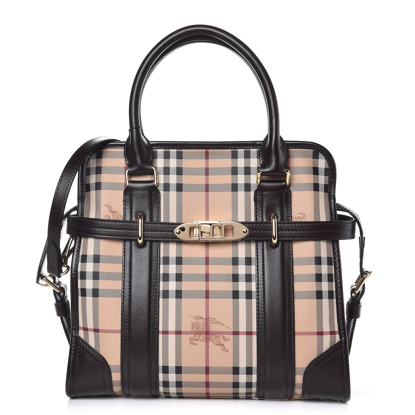 Haymarket Check Medium Minford Portrait Tote Chocolate