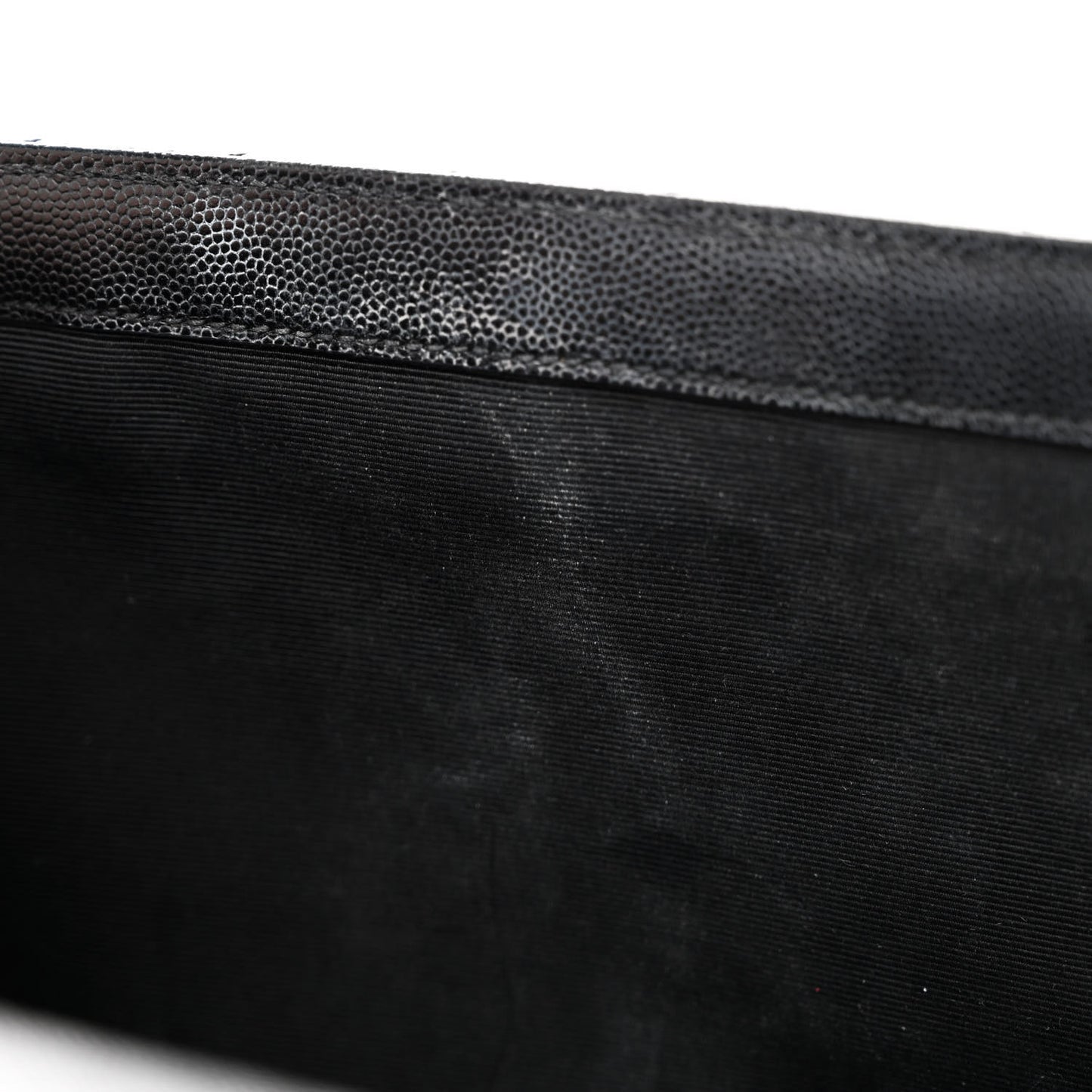 Grain De Poudre Matelasse Chevron Large Monogram Satchel Black