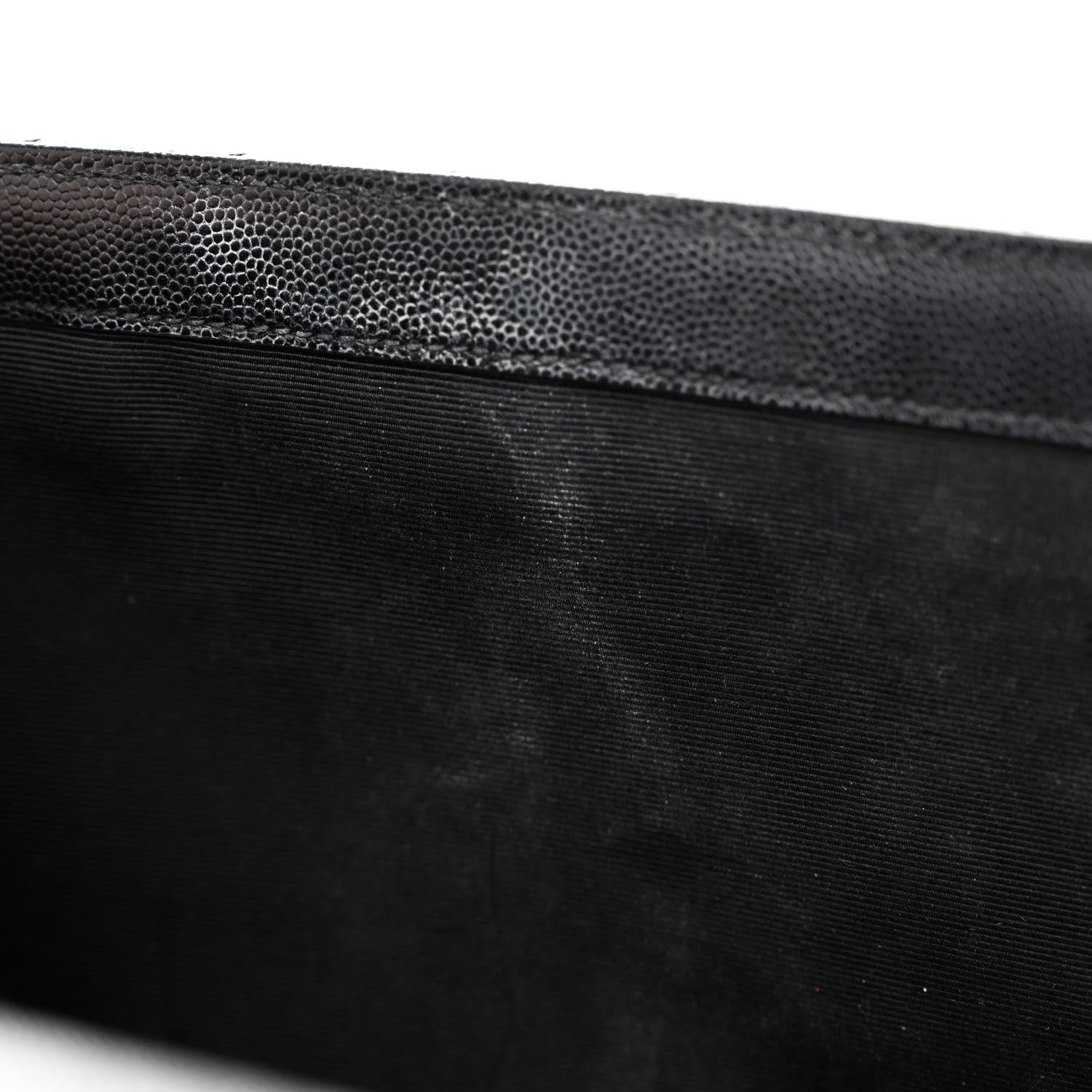Saint Laurent Grain De Poudre Matelasse Chevron Large Monogram Satchel Black 11 of 15