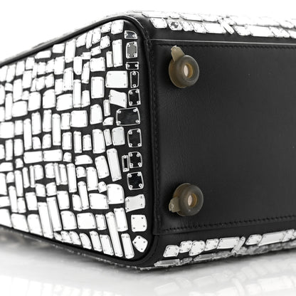 Christian Dior Smooth Calfskin Embroidered Medium Mosaic of Mirrors Lady Dior Black 9 of 11