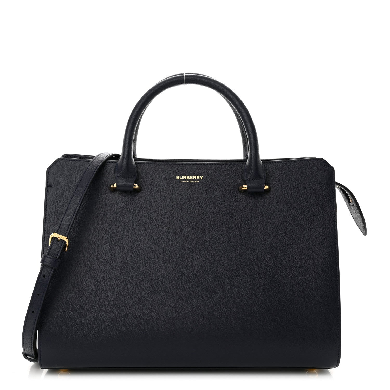 Burberry Calfskin Mega Check Small Banwell Tote Dark Canvas Blue 1 of 9