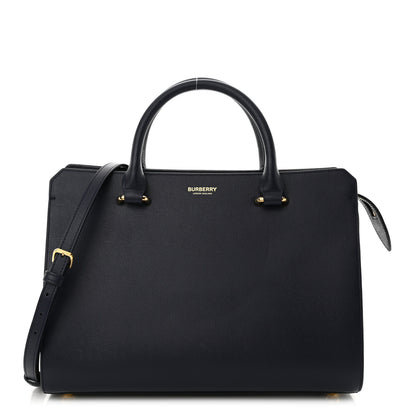 Burberry Calfskin Mega Check Small Banwell Tote Dark Canvas Blue 1 of 9