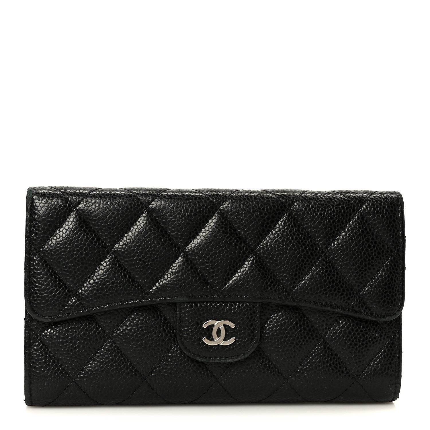 Chanel Caviar Quilted Large Flap Wallet Black 1 of 11