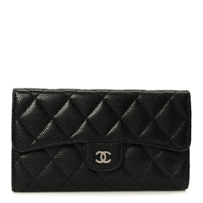 Chanel Caviar Quilted Large Flap Wallet Black 1 of 11