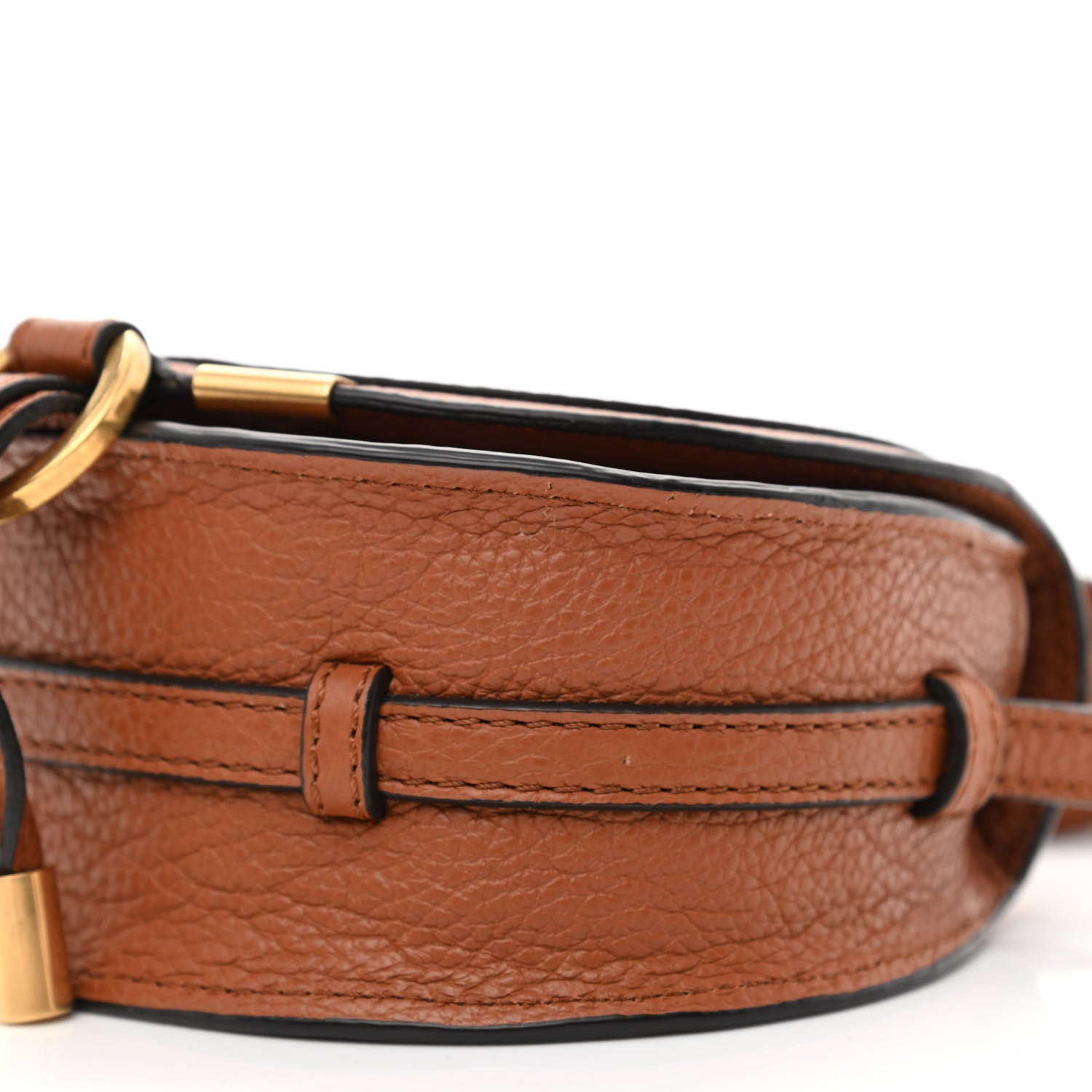 Chloe Calfskin Mini Marcie Round Crossbody Bag Tan 10 of 12