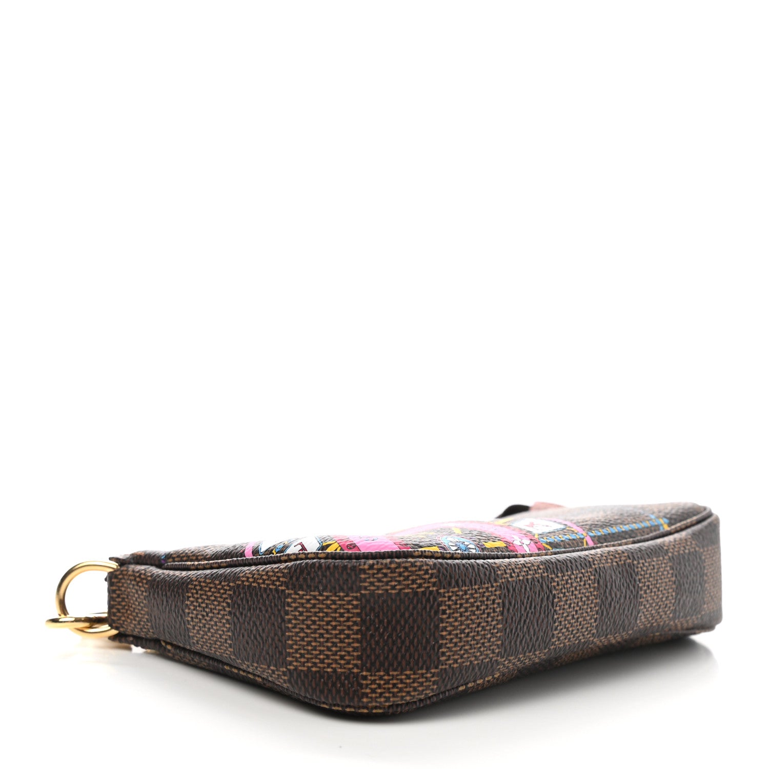 Louis Vuitton Damier Ebene 2020 Christmas Animation Big Wheel Mini Pochette Accessories Rose Ballerine 4 of 7