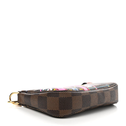 Louis Vuitton Damier Ebene 2020 Christmas Animation Big Wheel Mini Pochette Accessories Rose Ballerine 4 of 7