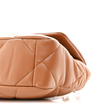Chanel Lambskin Quilted Medium Chanel 19 Flap Brown 10 of 11