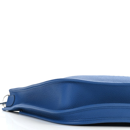 Hermes Taurillon Clemence Evelyne III PM Bleu Zellige 9 of 10