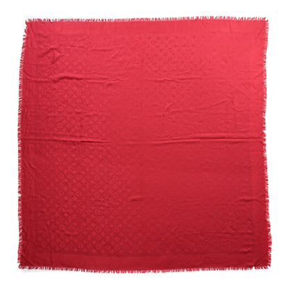 Louis Vuitton Silk Wool Monogram Shawl Pomme D'Amour 1 of 4