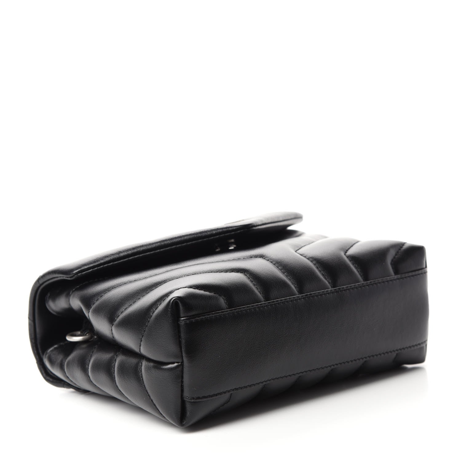 Saint Laurent Calfskin Y Quilted Monogram Toy Loulou Crossbody Bag Black 4 of 11