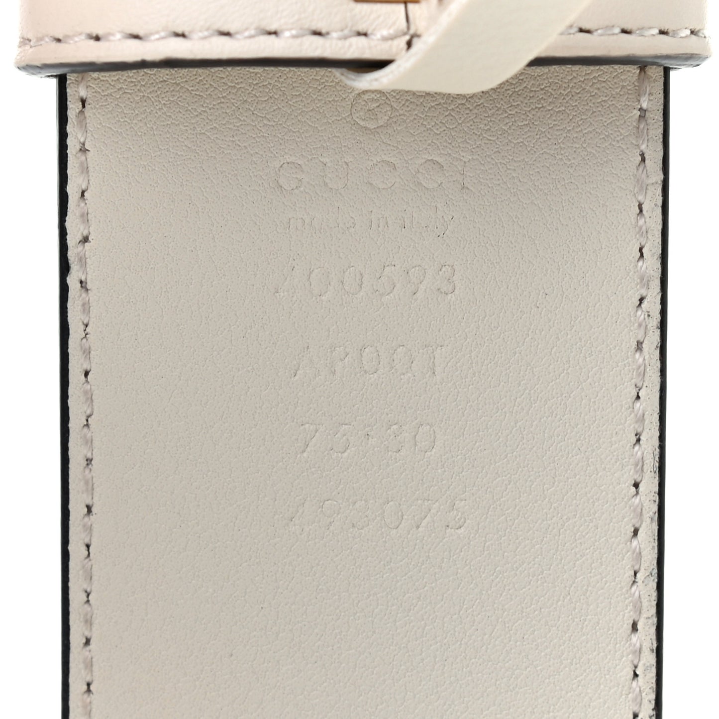 Calfskin Double G 40mm Belt 75 30 Mystic White