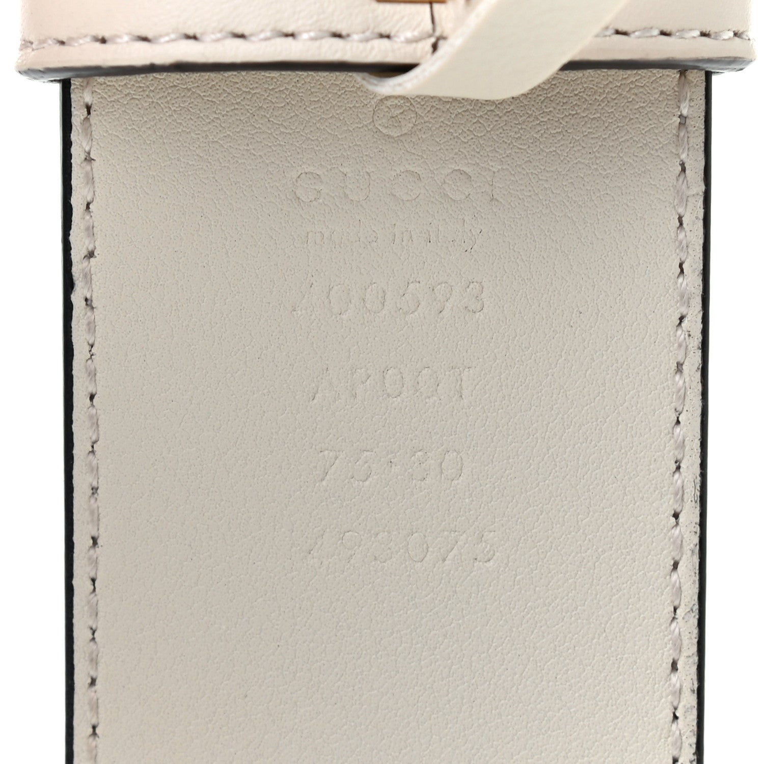 Gucci Calfskin Double G 40mm Belt 75 30 Mystic White 3 of 5